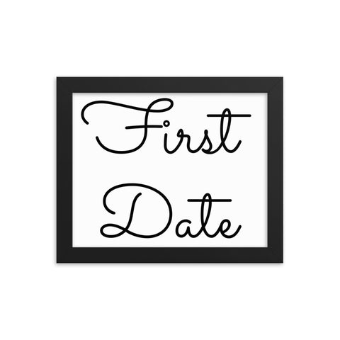 First Date framed poster